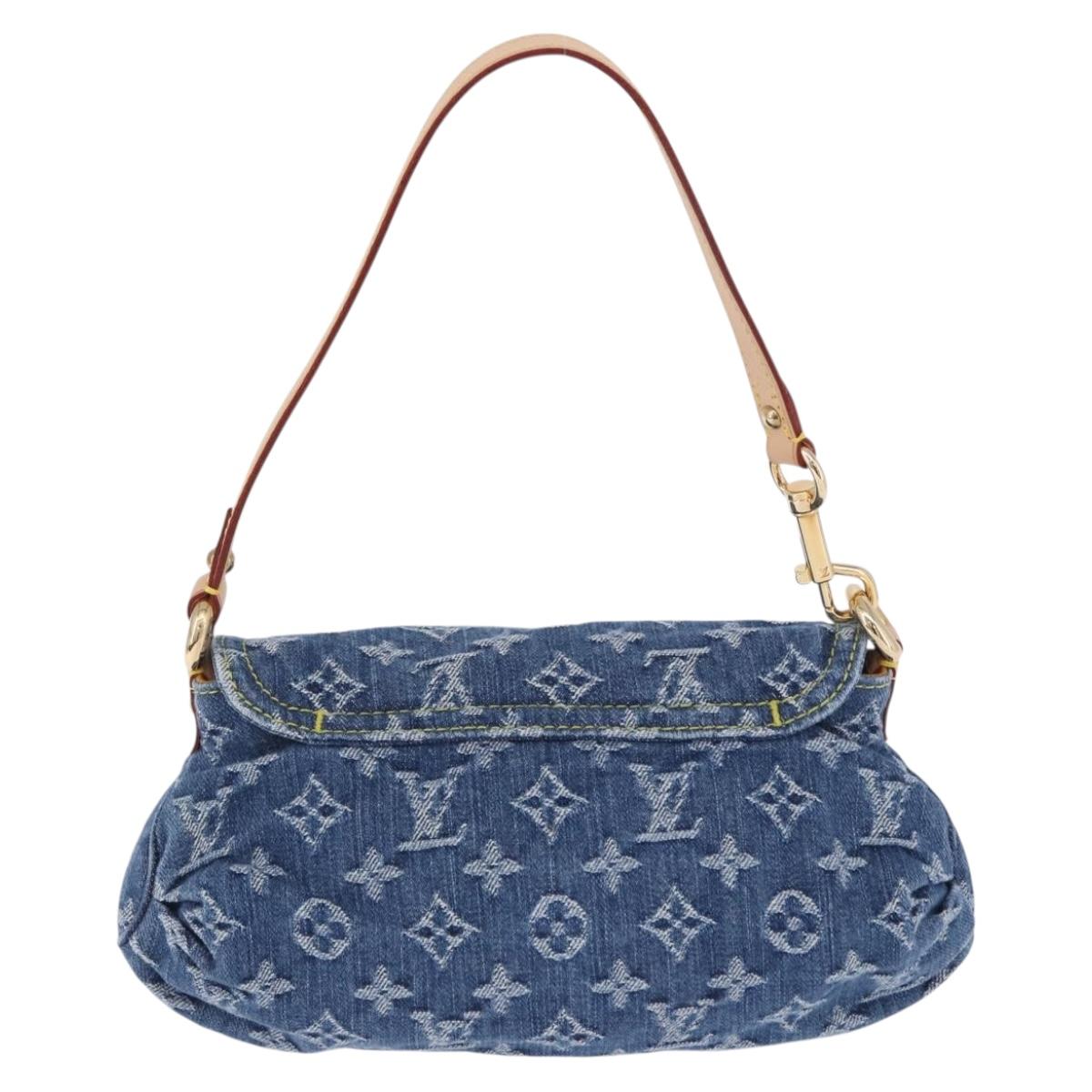LOUIS VUITTON Monogram Denim Mini Preity Hand Bag Blue M95050 LV Auth 197489SAM - Jerrillo image 3