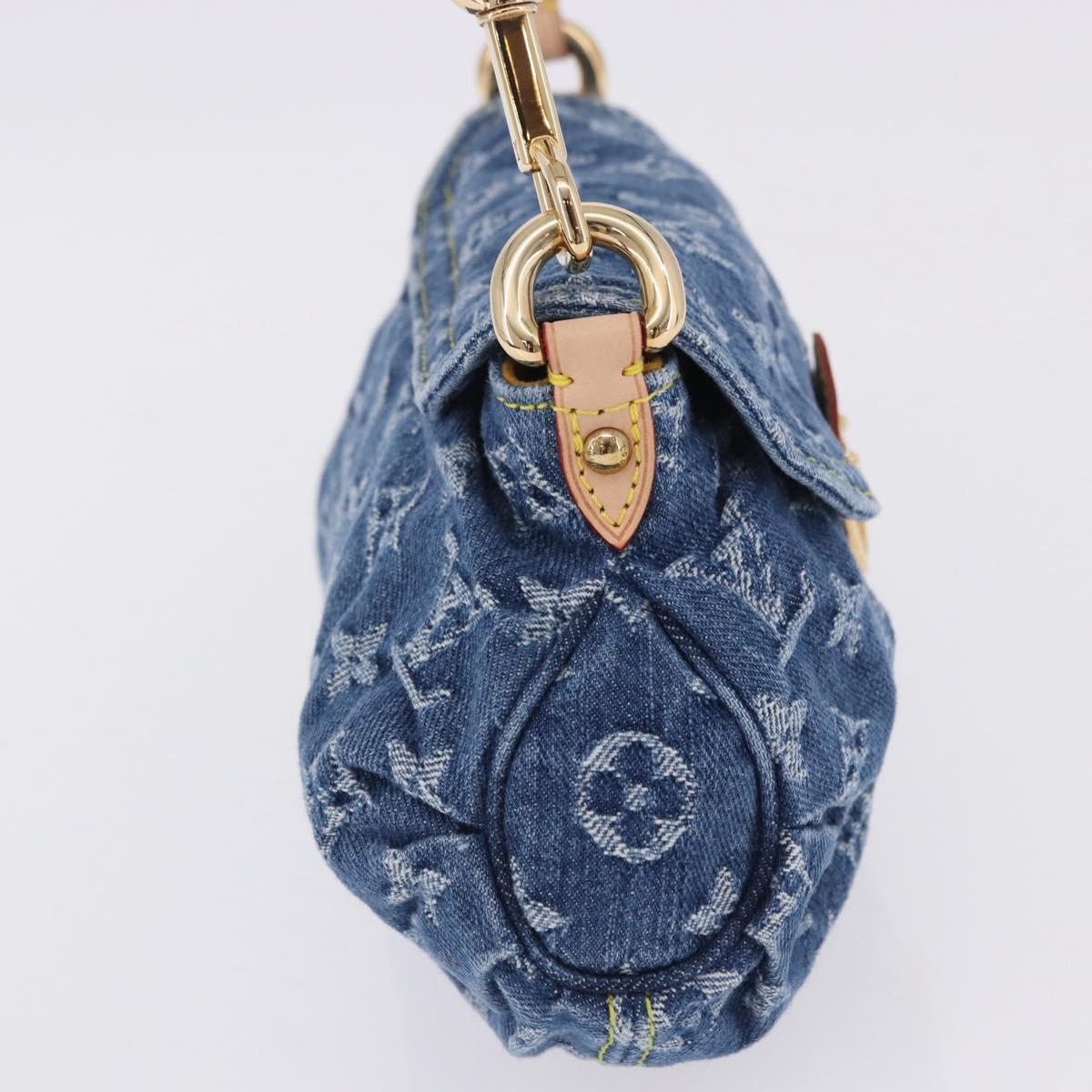 LOUIS VUITTON Monogram Denim Mini Preity Hand Bag Blue M95050 LV Auth 197489SAM - Jerrillo image 5