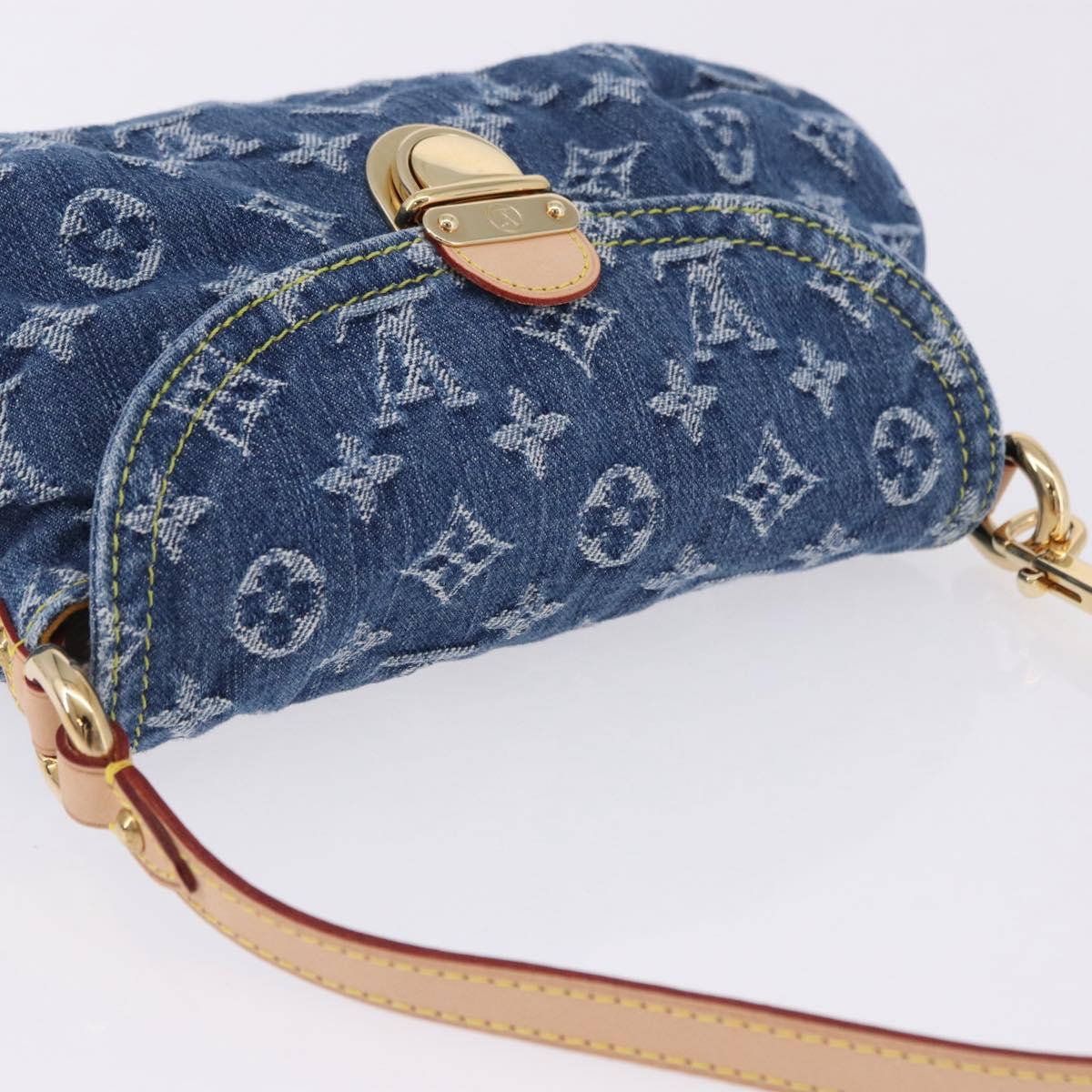 LOUIS VUITTON Monogram Denim Mini Preity Hand Bag Blue M95050 LV Auth 197489SAM - Jerrillo image 6