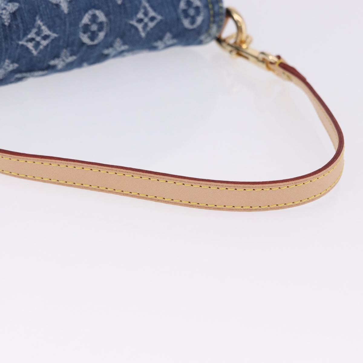 LOUIS VUITTON Monogram Denim Mini Preity Hand Bag Blue M95050 LV Auth 197489SAM - Jerrillo image 7