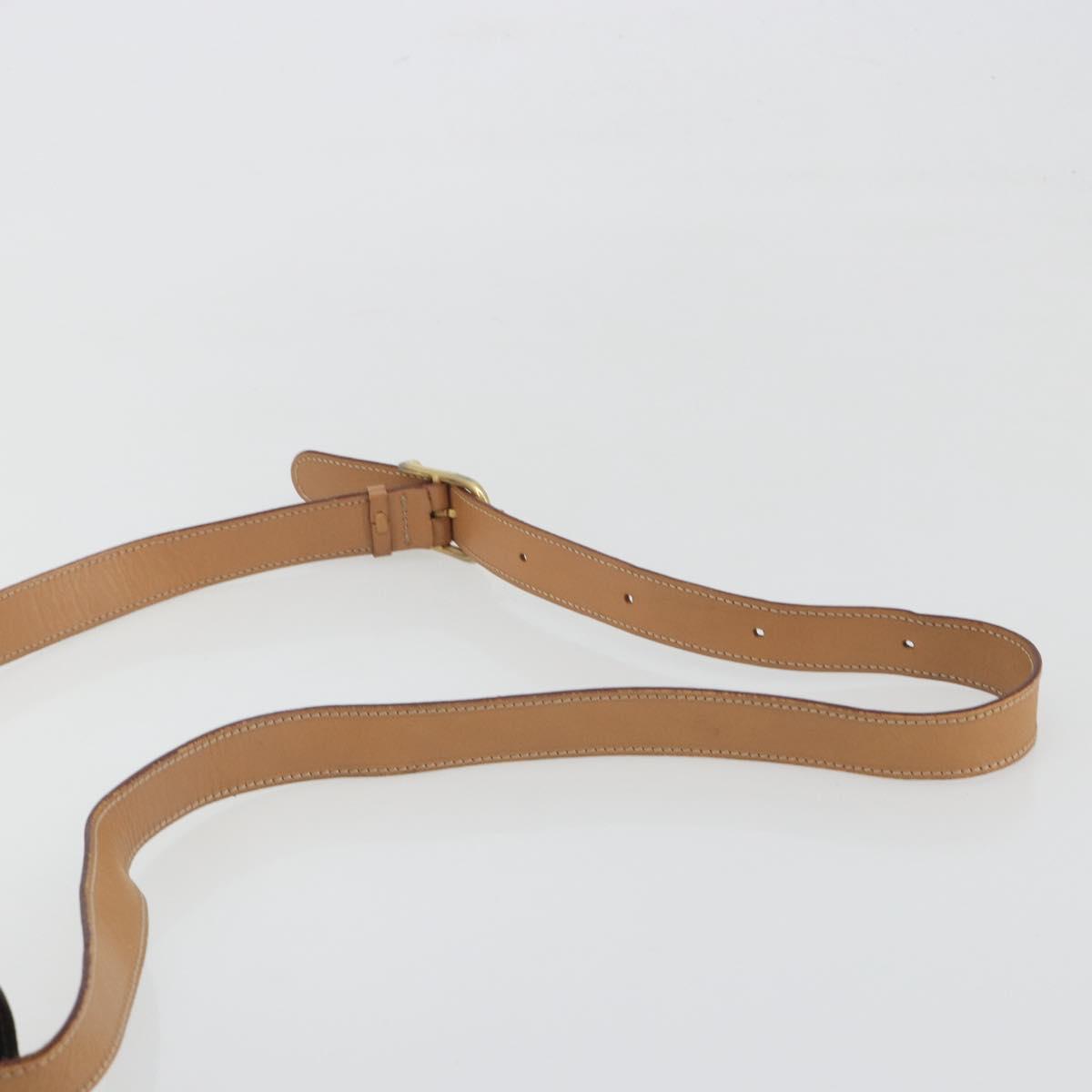 CELINE Macadam Canvas Circle Shoulder Bag PVC Leather Brown Gold Auth 197510A - Jerrillo image 8