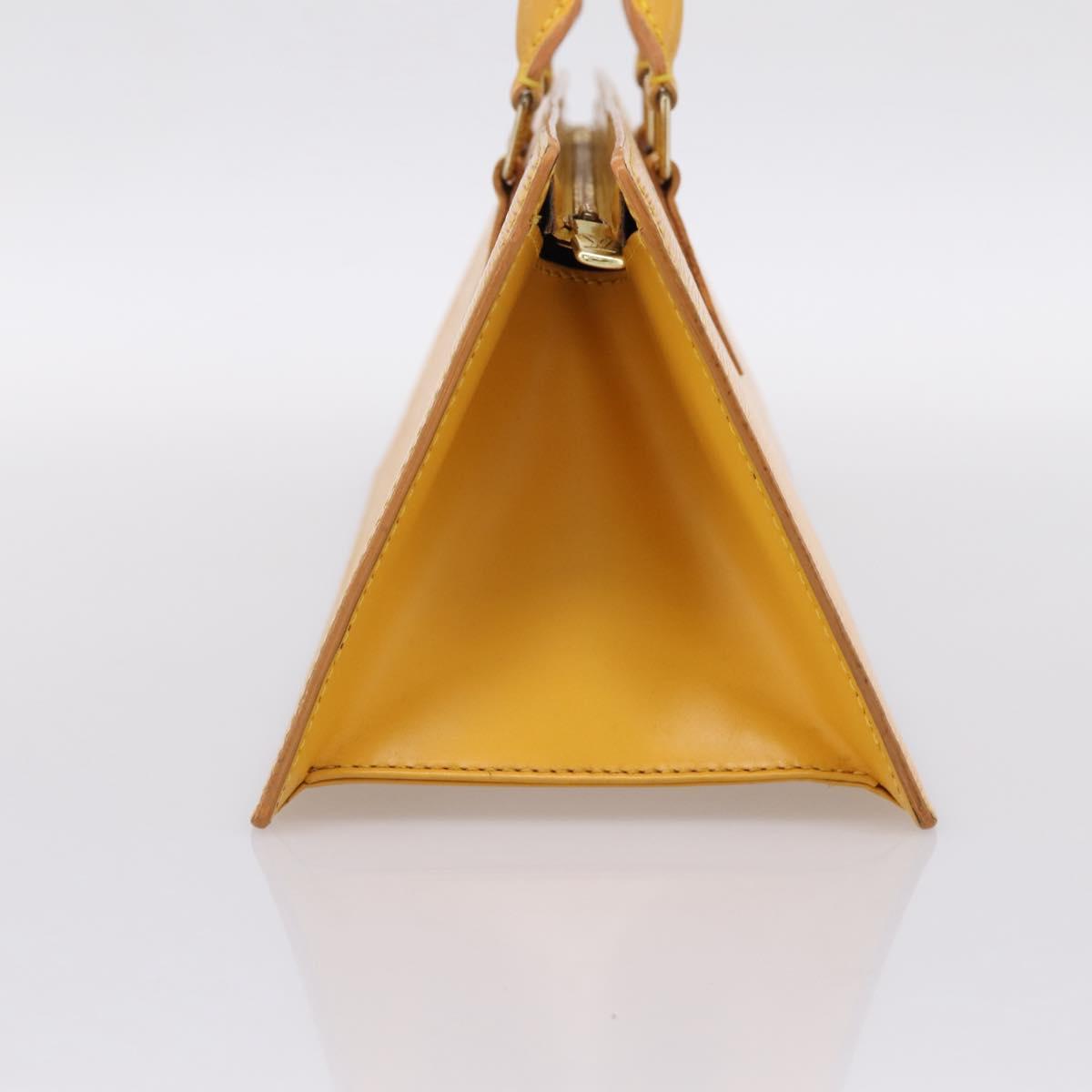 LOUIS VUITTON Epi Sac Triangle Hand Bag Yellow M52099 LV Auth 197532 - Jerrillo image 4