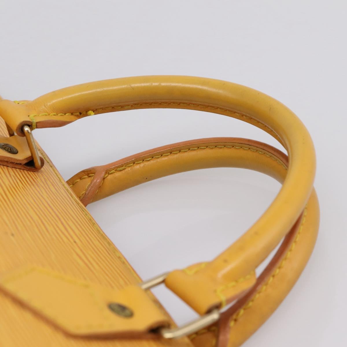 LOUIS VUITTON Epi Sac Triangle Hand Bag Yellow M52099 LV Auth 197532 - Jerrillo image 8