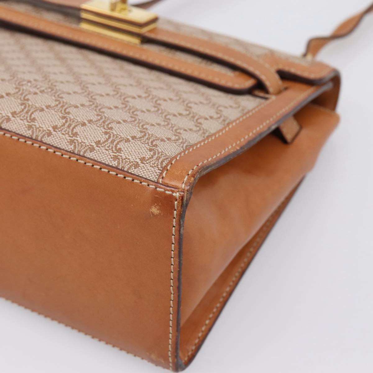 CELINE Macadam Canvas Shoulder Bag PVC Beige Gold Auth 197680V - Jerrillo image 10
