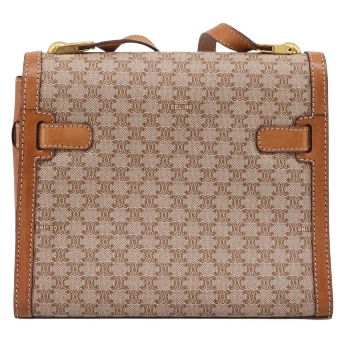 CELINE Macadam Canvas Shoulder Bag PVC Beige Gold Auth 197680V - Jerrillo image 3