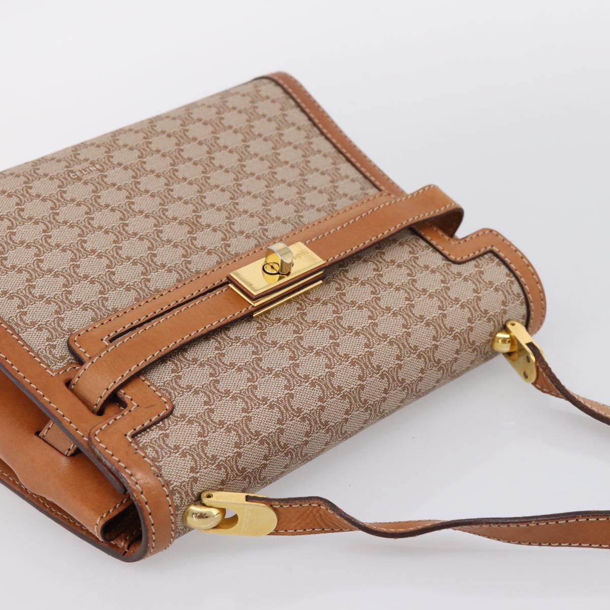 CELINE Macadam Canvas Shoulder Bag PVC Beige Gold Auth 197680V - Jerrillo image 6