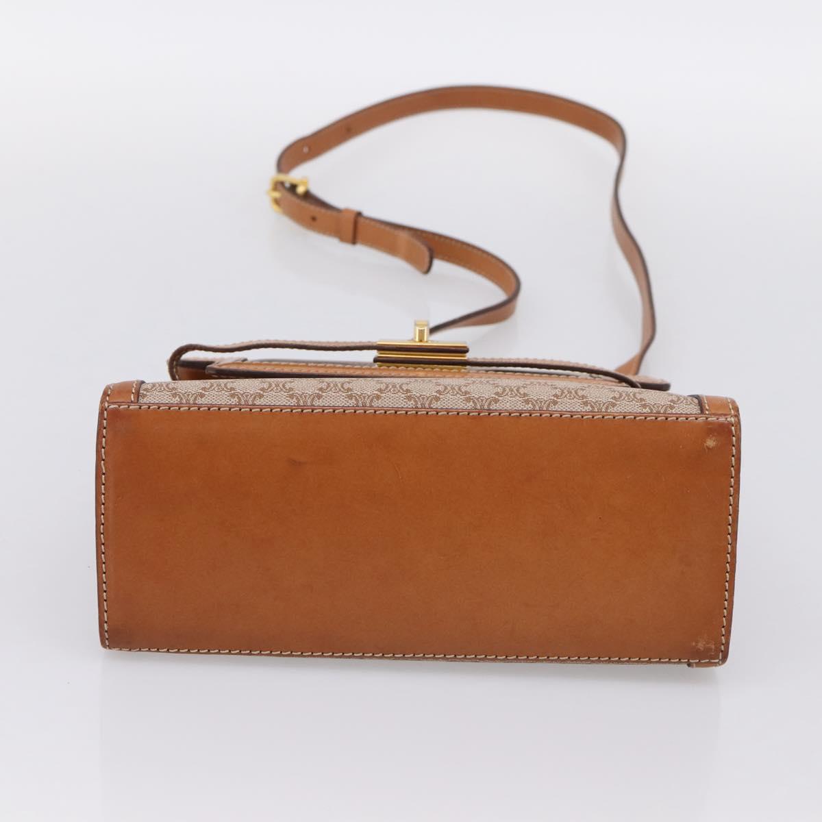 CELINE Macadam Canvas Shoulder Bag PVC Beige Gold Auth 197680V - Jerrillo image 9