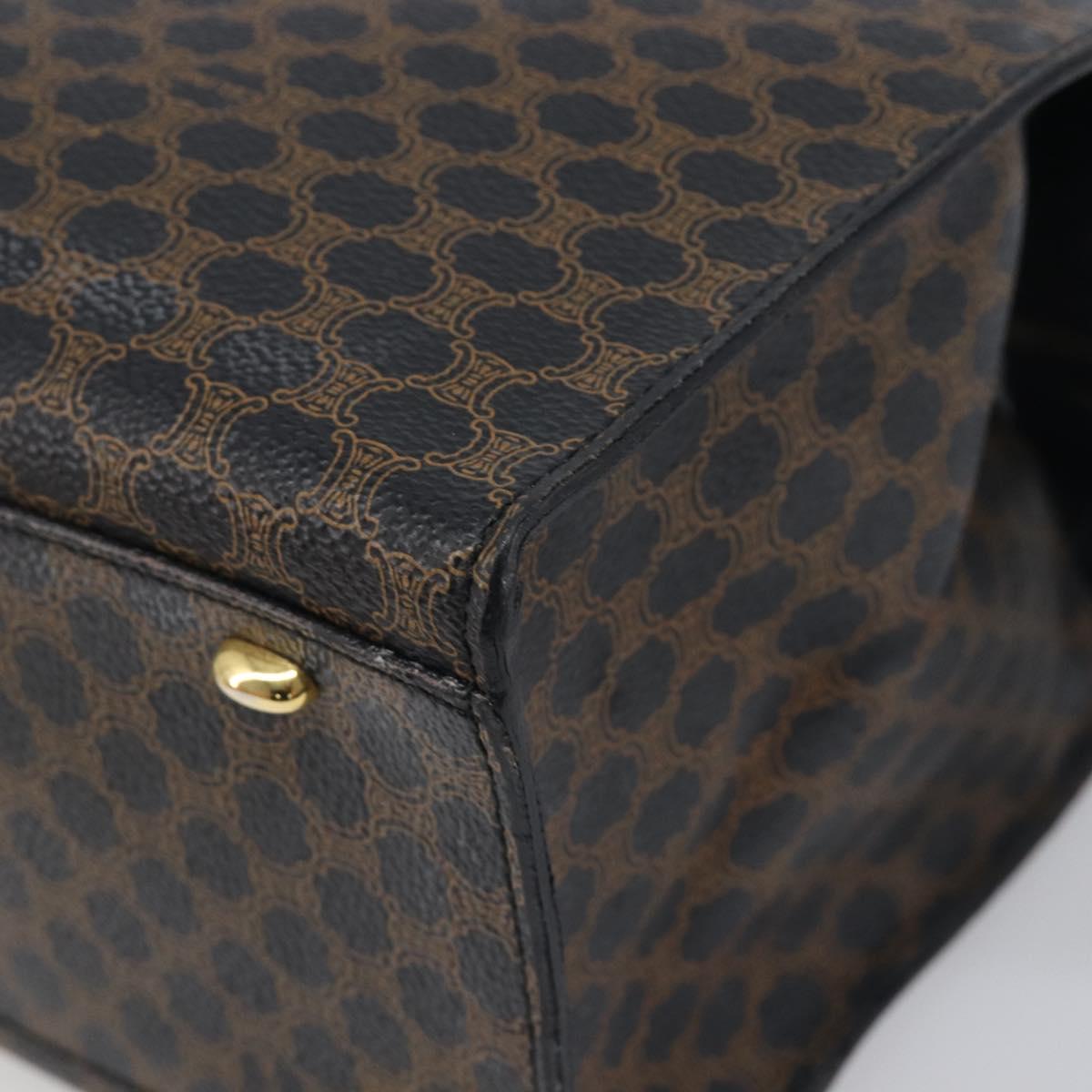 CELINE Macadam Canvas Hand Bag PVC Leather Black Gold Auth 197786A - Jerrillo image 8
