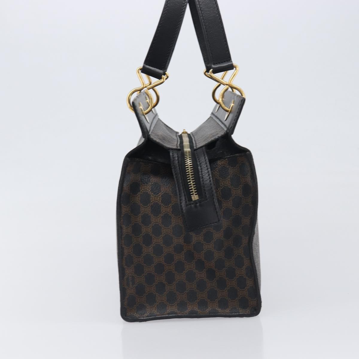 CELINE Macadam Canvas Hand Bag PVC Leather Black Gold Auth 197786A - Jerrillo image 4