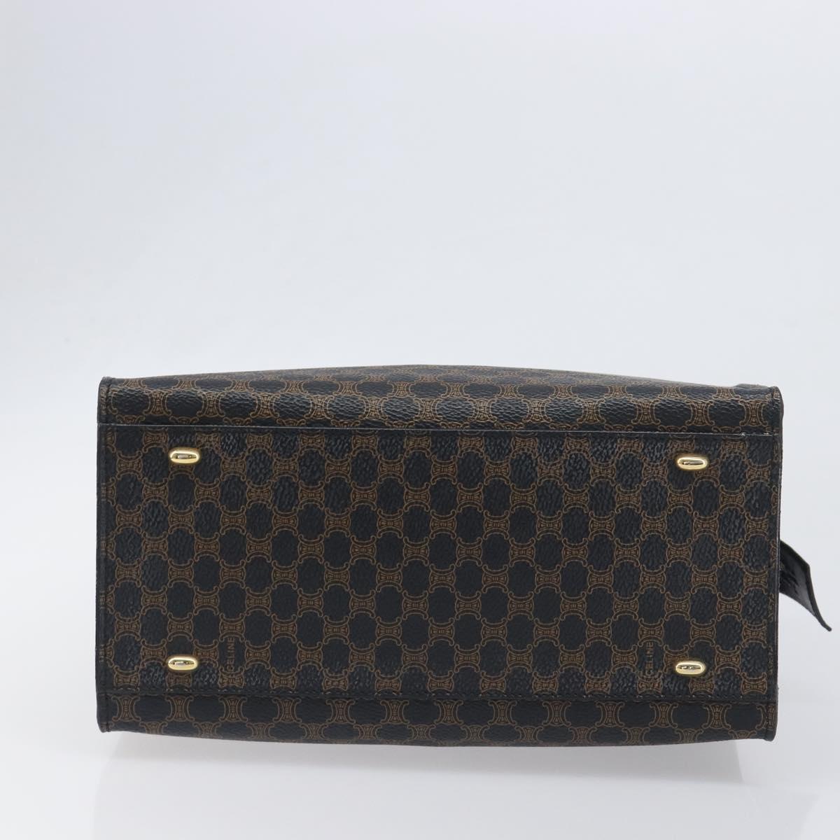 CELINE Macadam Canvas Hand Bag PVC Leather Black Gold Auth 197786A - Jerrillo image 5