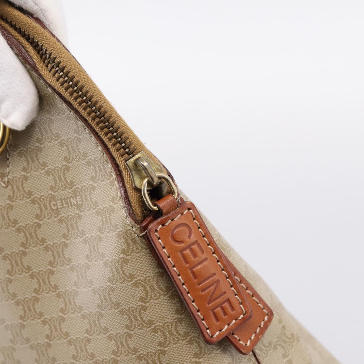 CELINE Macadam Canvas Hand Bag PVC Beige Gold Auth 197827 - Jerrillo image 10