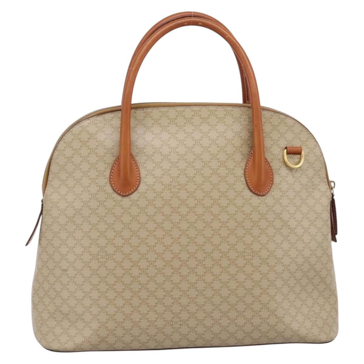 CELINE Macadam Canvas Hand Bag PVC Beige Gold Auth 197827 - Jerrillo image 2