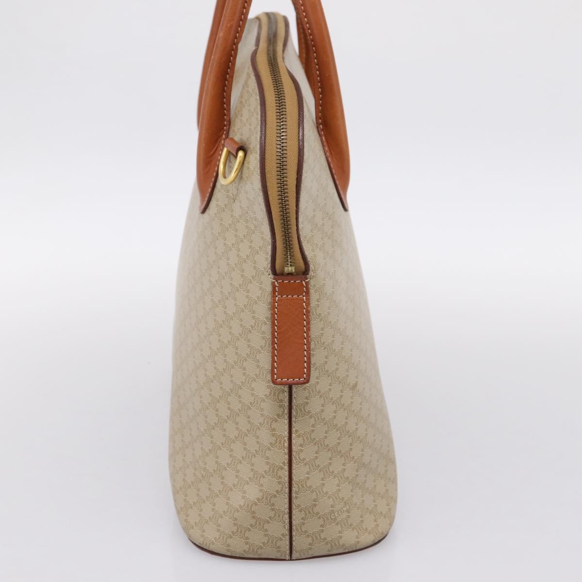 CELINE Macadam Canvas Hand Bag PVC Beige Gold Auth 197827 - Jerrillo image 4