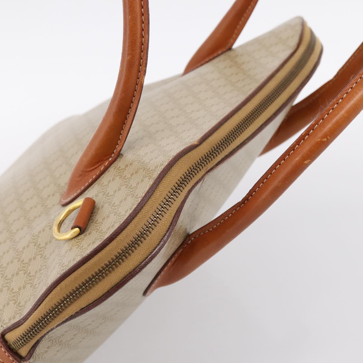 CELINE Macadam Canvas Hand Bag PVC Beige Gold Auth 197827 - Jerrillo image 6