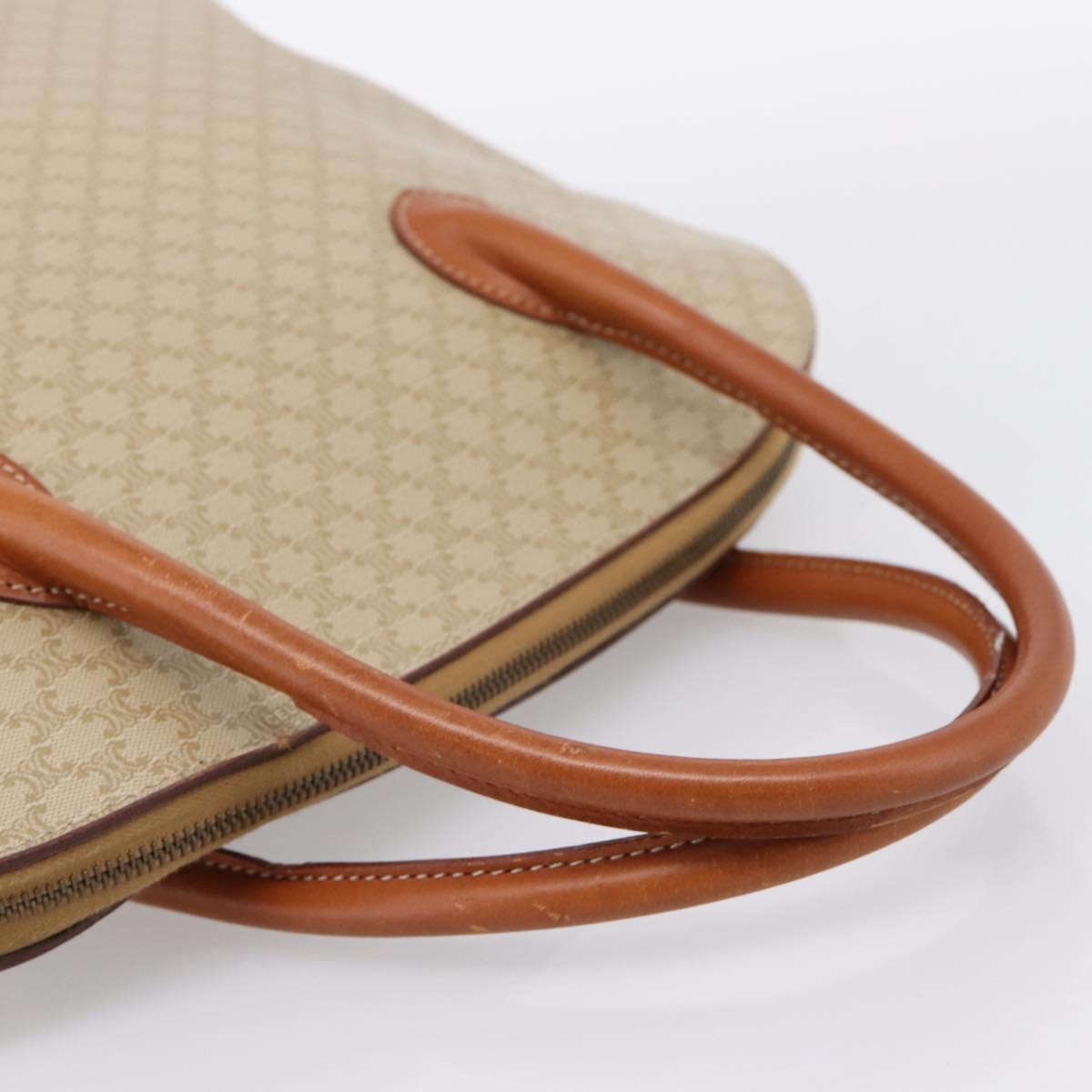 CELINE Macadam Canvas Hand Bag PVC Beige Gold Auth 197827 - Jerrillo image 7