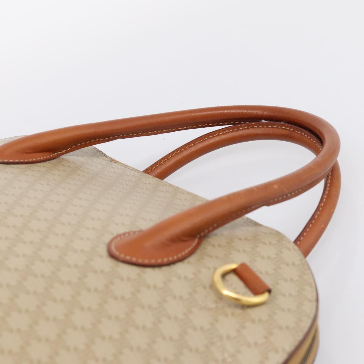 CELINE Macadam Canvas Hand Bag PVC Beige Gold Auth 197827 - Jerrillo image 8