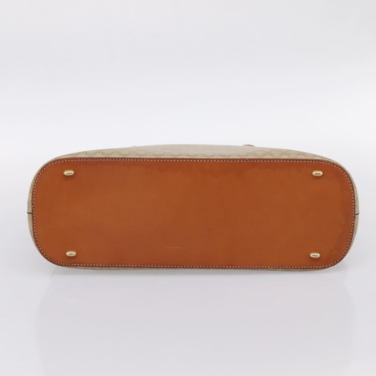 CELINE Macadam Canvas Hand Bag PVC Beige Gold Auth 197827 - Jerrillo image 5