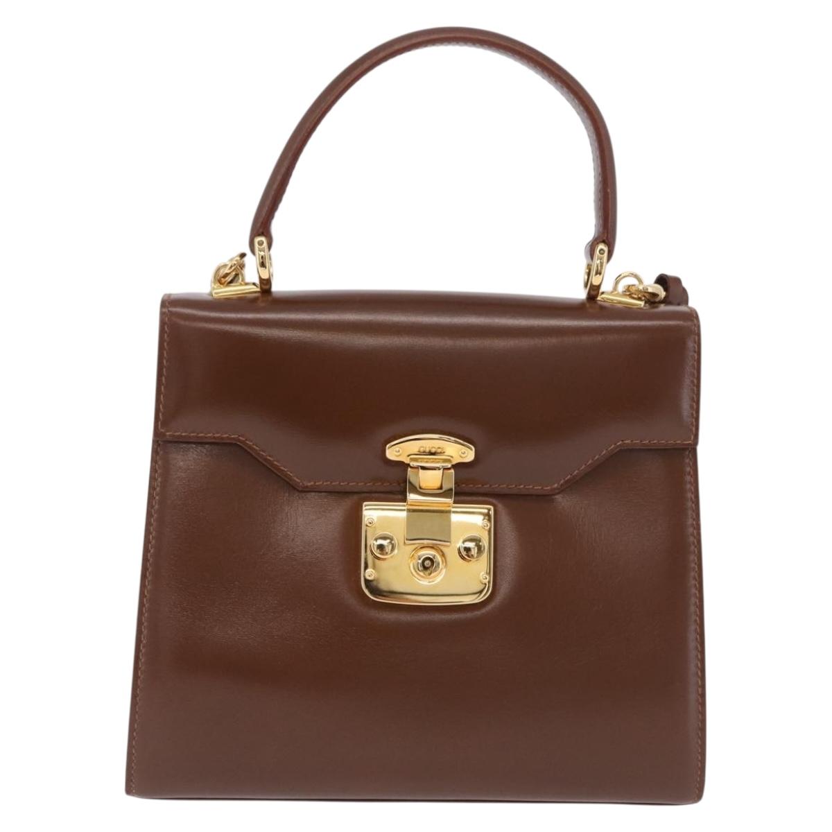 GUCCI Hand Bag Leather 2way Brown Gold 000 2110 Auth 197847V - Jerrillo image 2