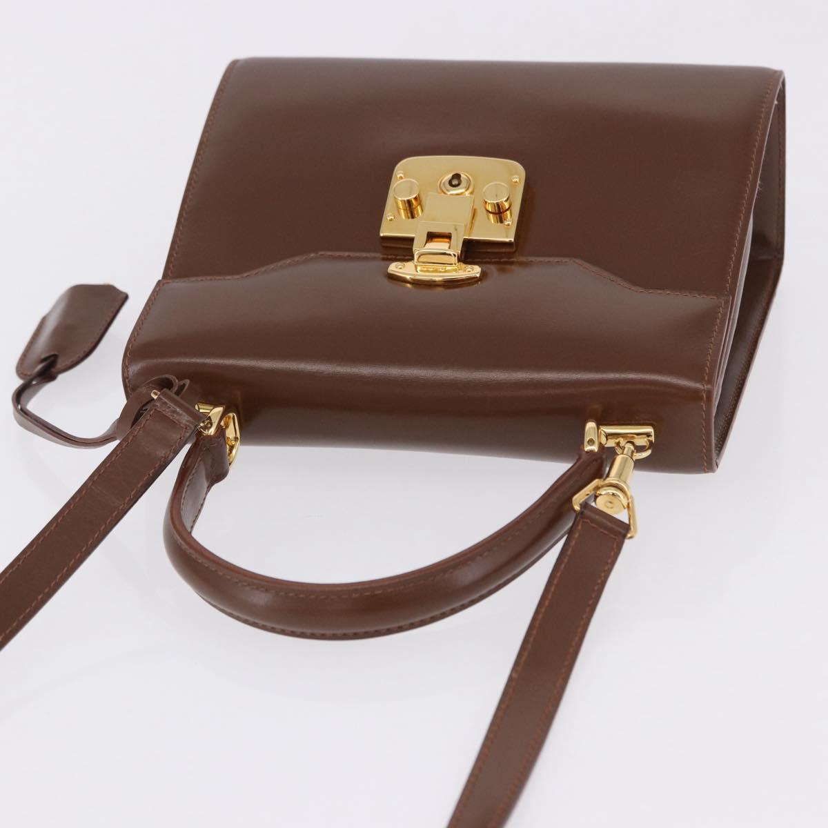 GUCCI Hand Bag Leather 2way Brown Gold 000 2110 Auth 197847V - Jerrillo image 6
