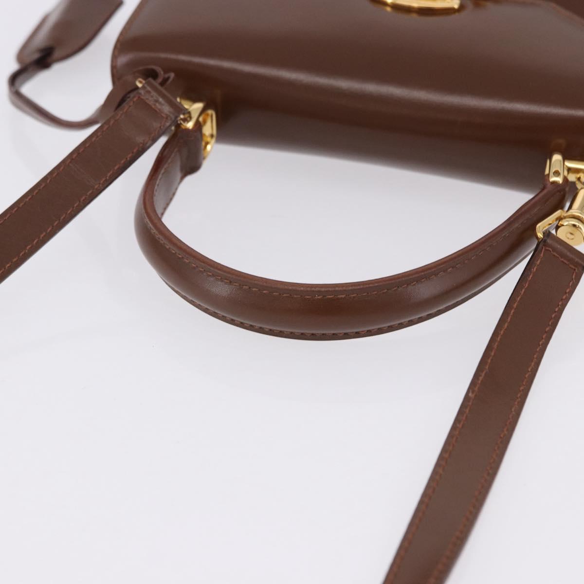 GUCCI Hand Bag Leather 2way Brown Gold 000 2110 Auth 197847V - Jerrillo image 7