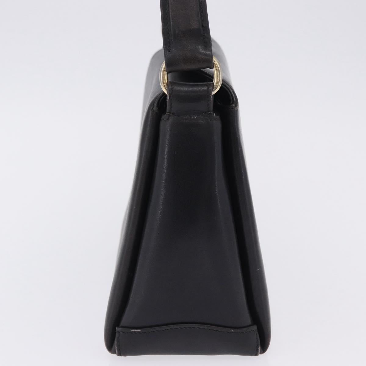 GUCCI Hand Bag Leather Black Gold Auth 197873 - Jerrillo image 3