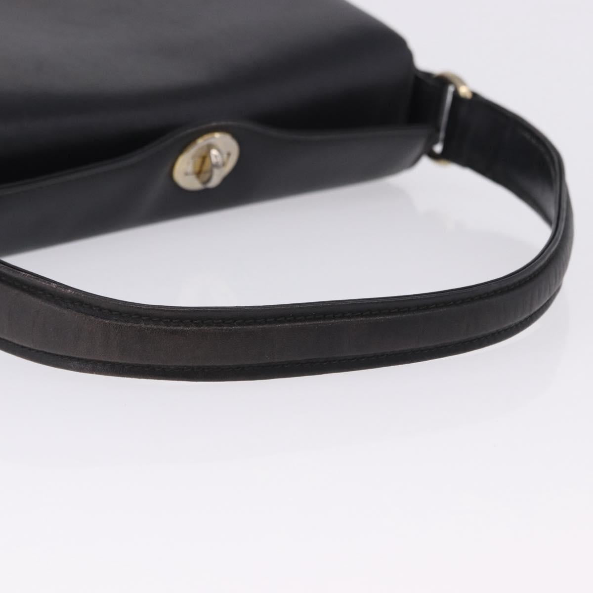 GUCCI Hand Bag Leather Black Gold Auth 197873 - Jerrillo image 7
