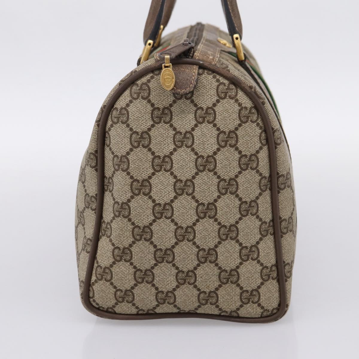 GUCCI GG Supreme Web Sherry Line Hand Bag PVC Beige Gold 40 02 007 Auth 197903 - Jerrillo image 3