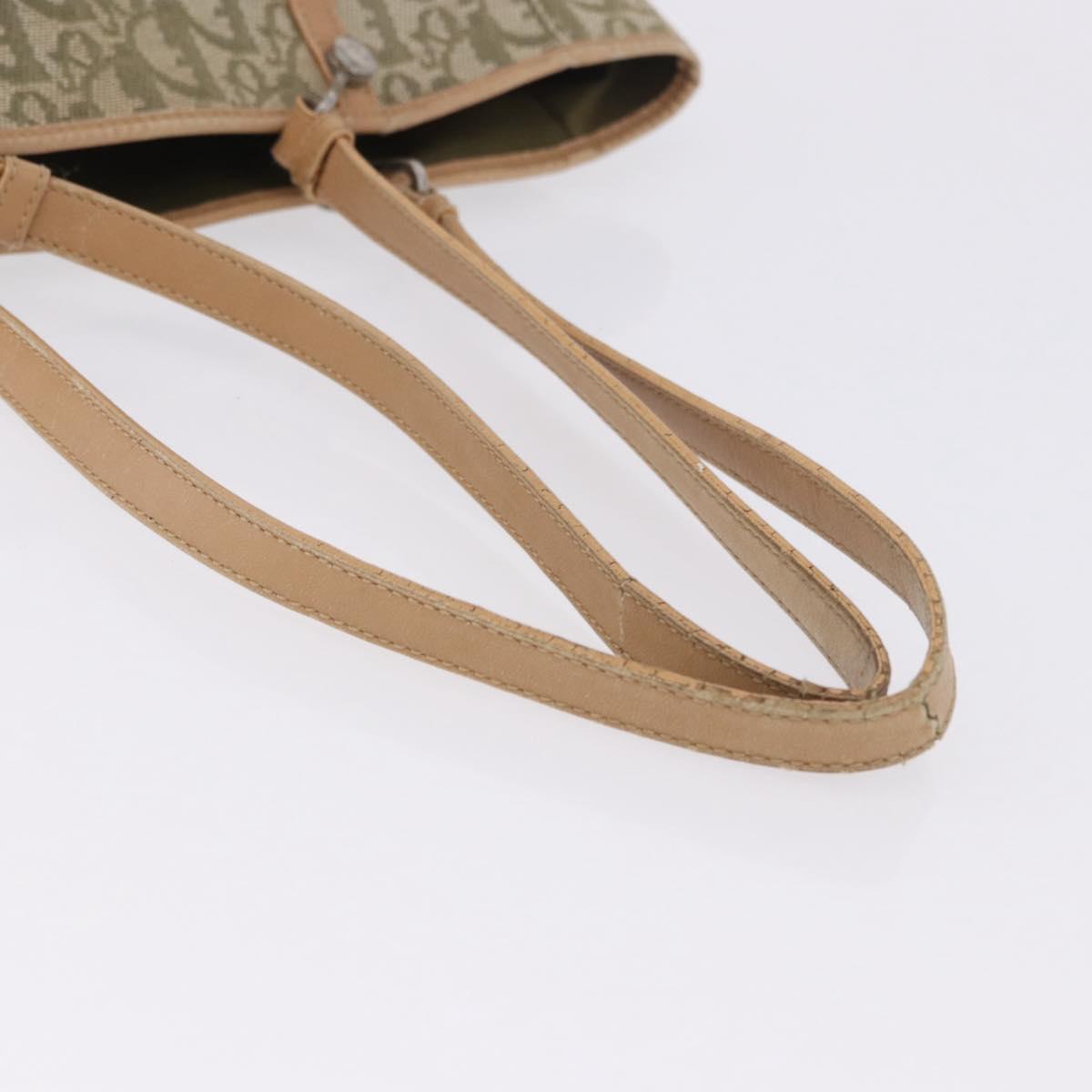 Christian Dior Trotter Canvas Tote Bag Green Silver Auth 198332 - Jerrillo image 8