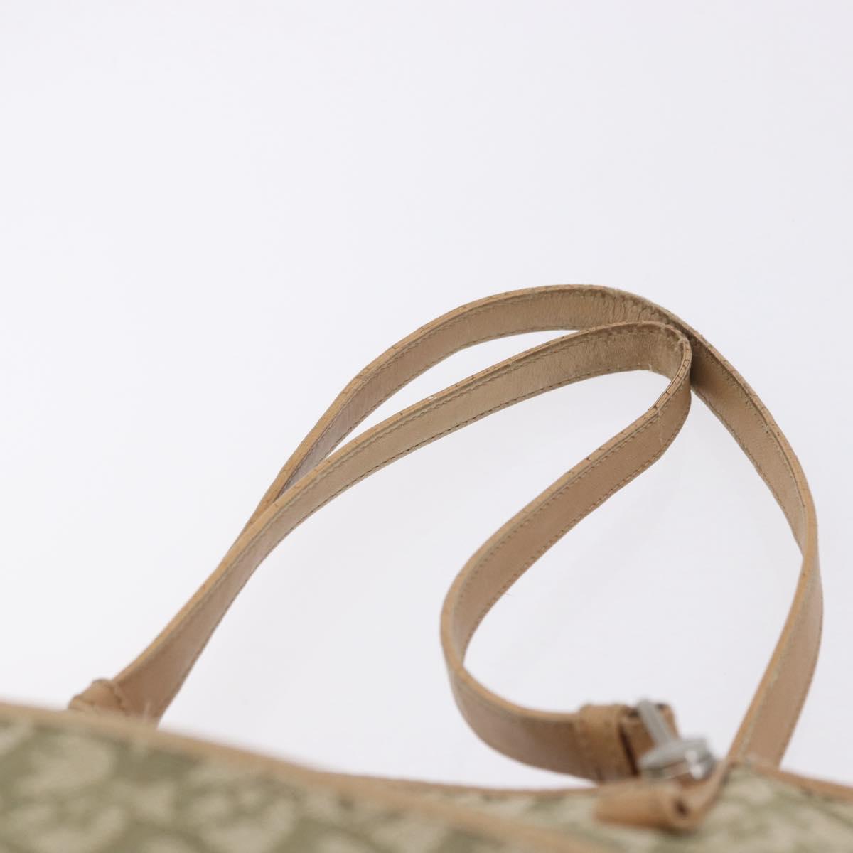 Christian Dior Trotter Canvas Tote Bag Green Silver Auth 198332 - Jerrillo image 9