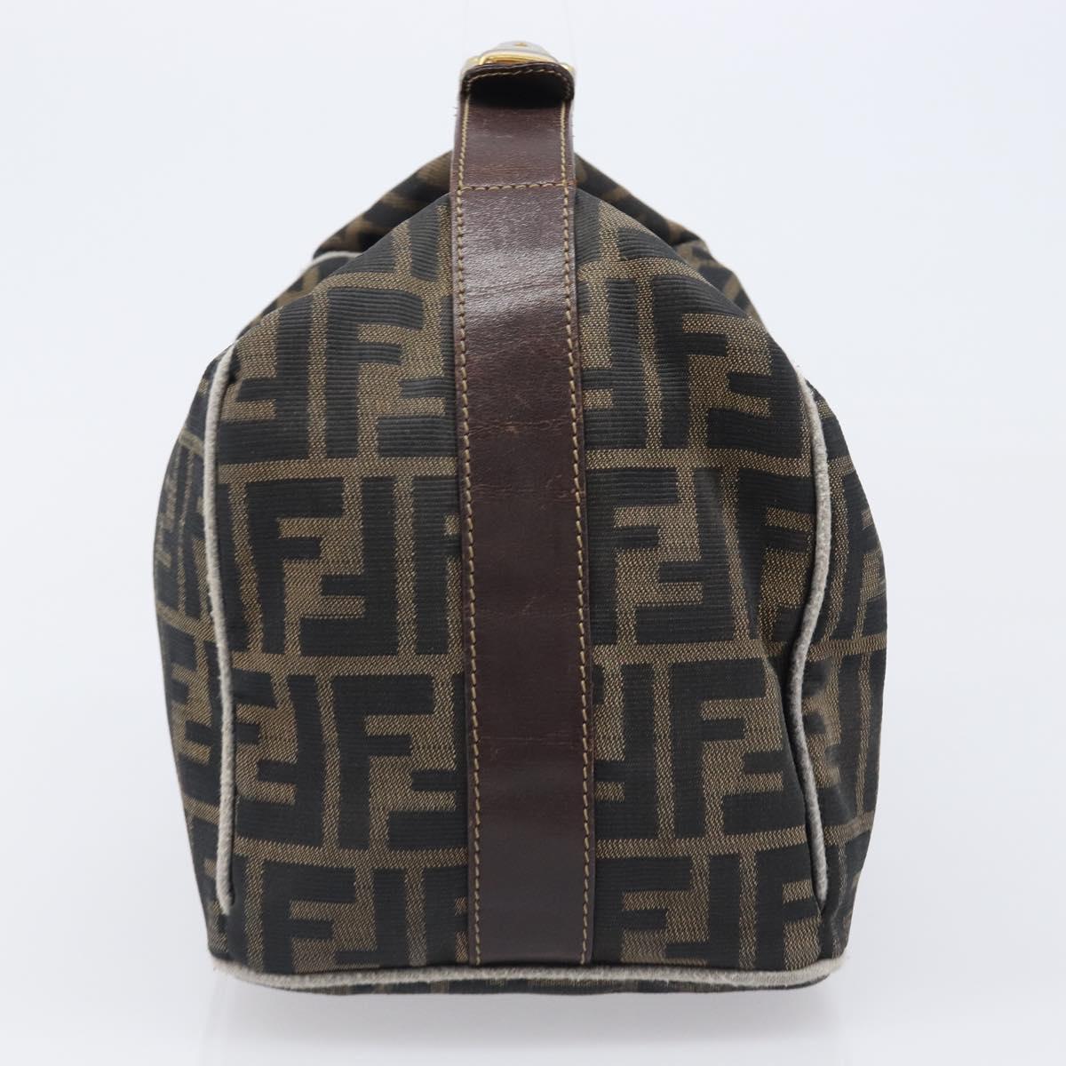 FENDI Zucca Canvas Vanity Hand Bag Black Brown Auth 198536 - Jerrillo image 3