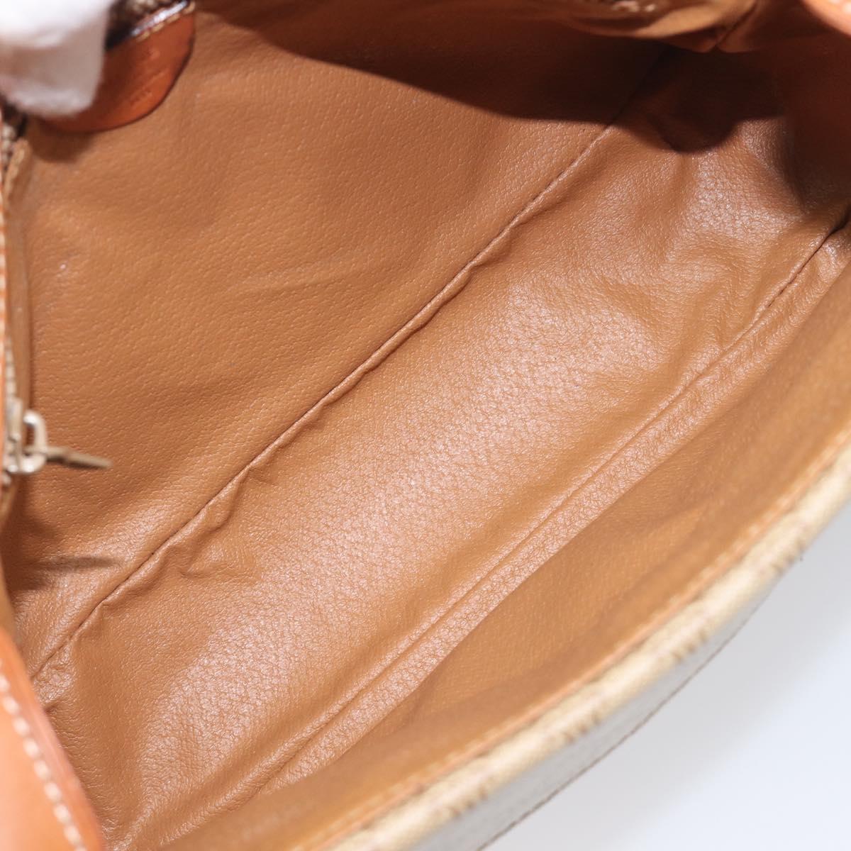 CELINE Macadam Shoulder Bag PVC Leather Beige Gold Tone Auth 198545 - Jerrillo image 10