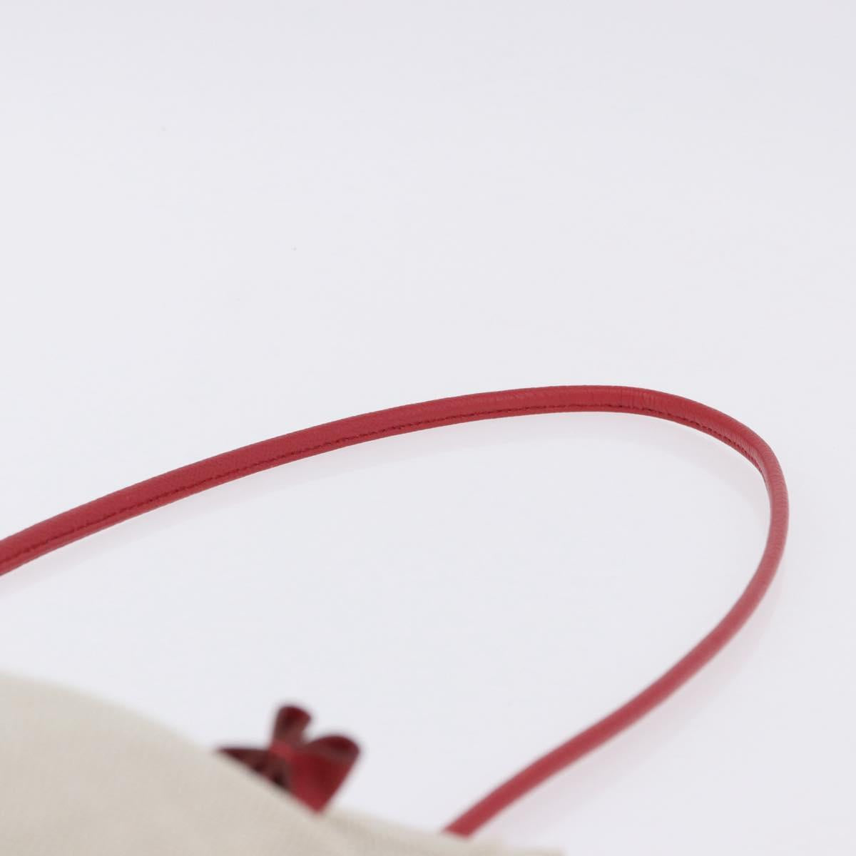 HERMES Aline PM Shoulder Bag Canvas Beige Red Auth 198647A - Jerrillo image 8