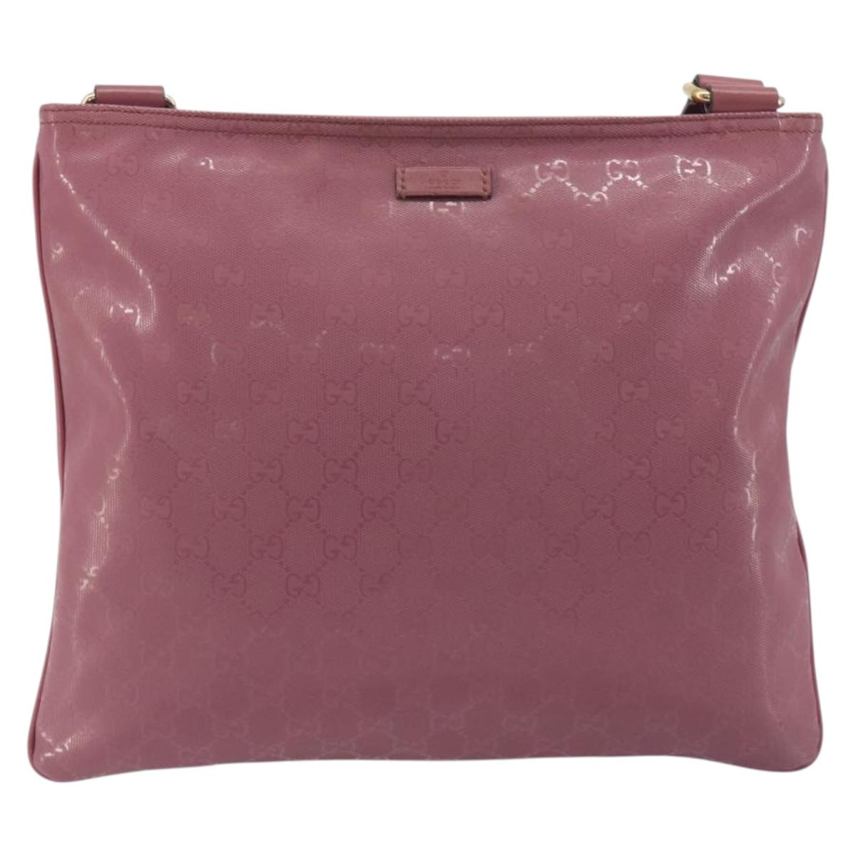 GUCCI GG Implementation Shoulder Bag PVC Leather Purple Gold 201446 Auth 198663A - Jerrillo image 2