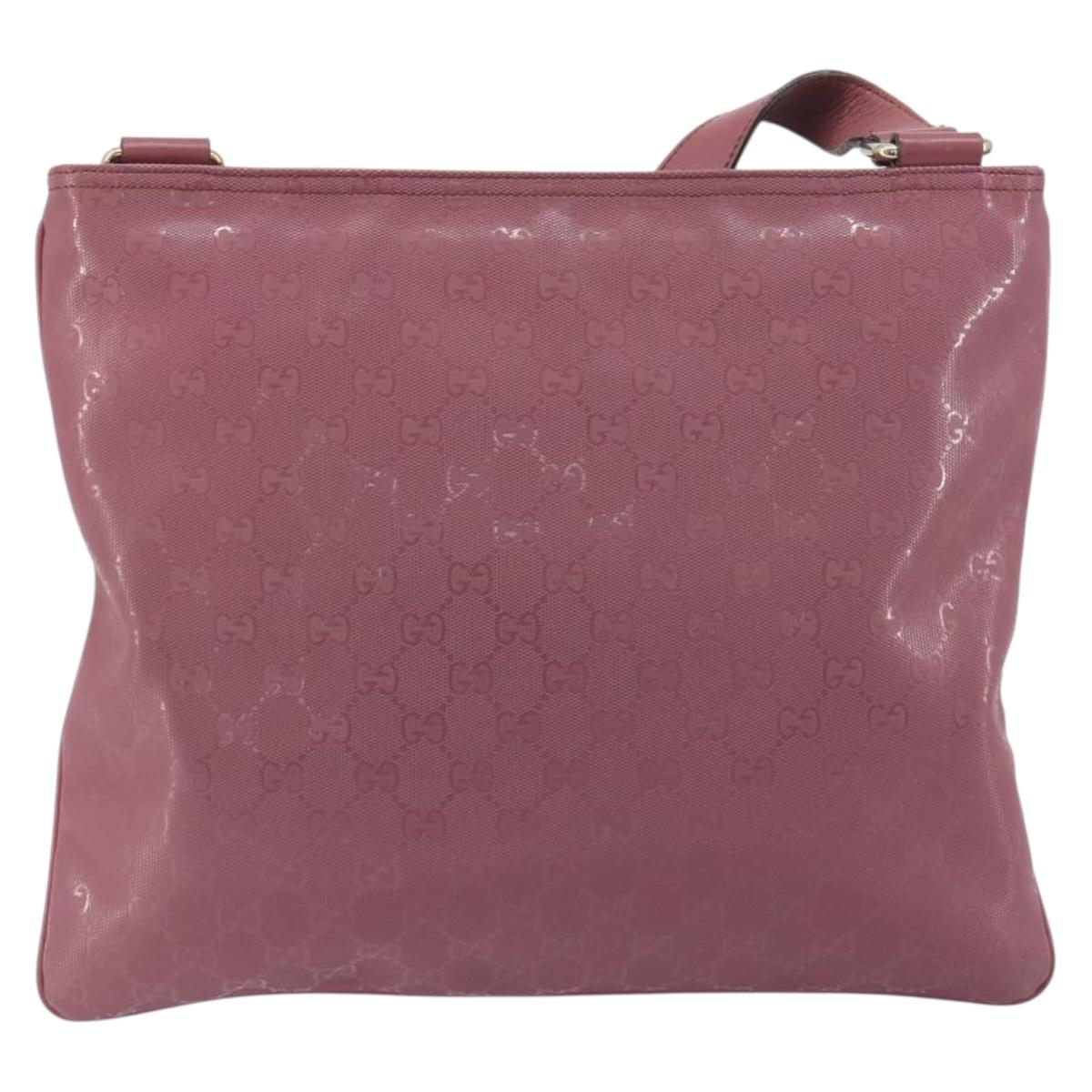GUCCI GG Implementation Shoulder Bag PVC Leather Purple Gold 201446 Auth 198663A - Jerrillo image 3