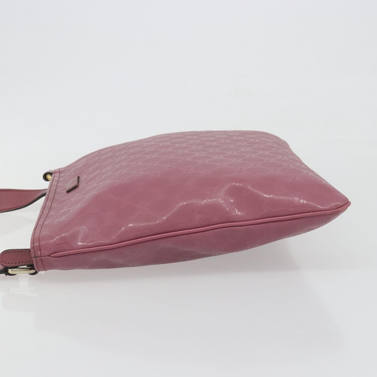 GUCCI GG Implementation Shoulder Bag PVC Leather Purple Gold 201446 Auth 198663A - Jerrillo image 5