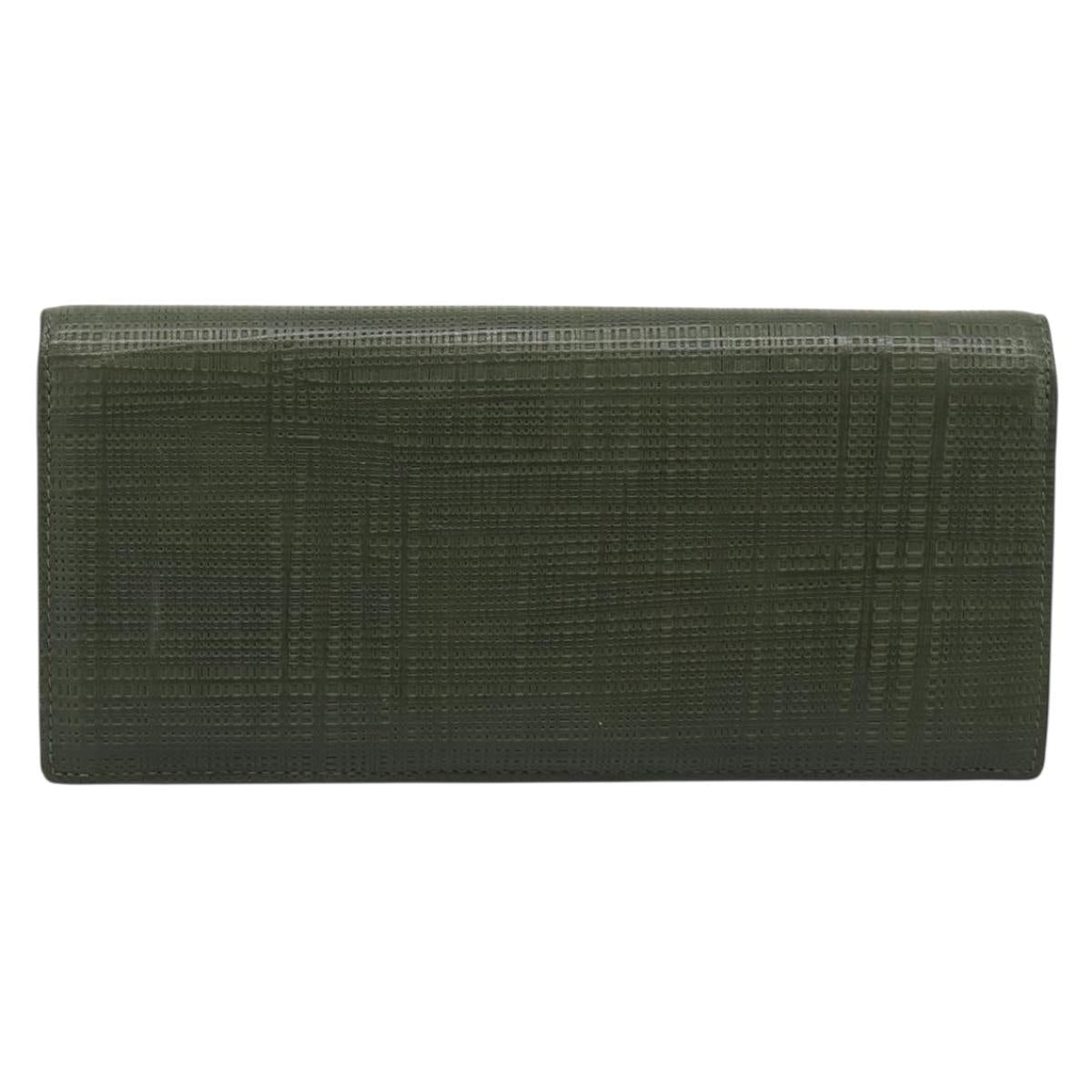 LOEWE Long Wallet Leather Green Silver Auth 198759A - Jerrillo image 2