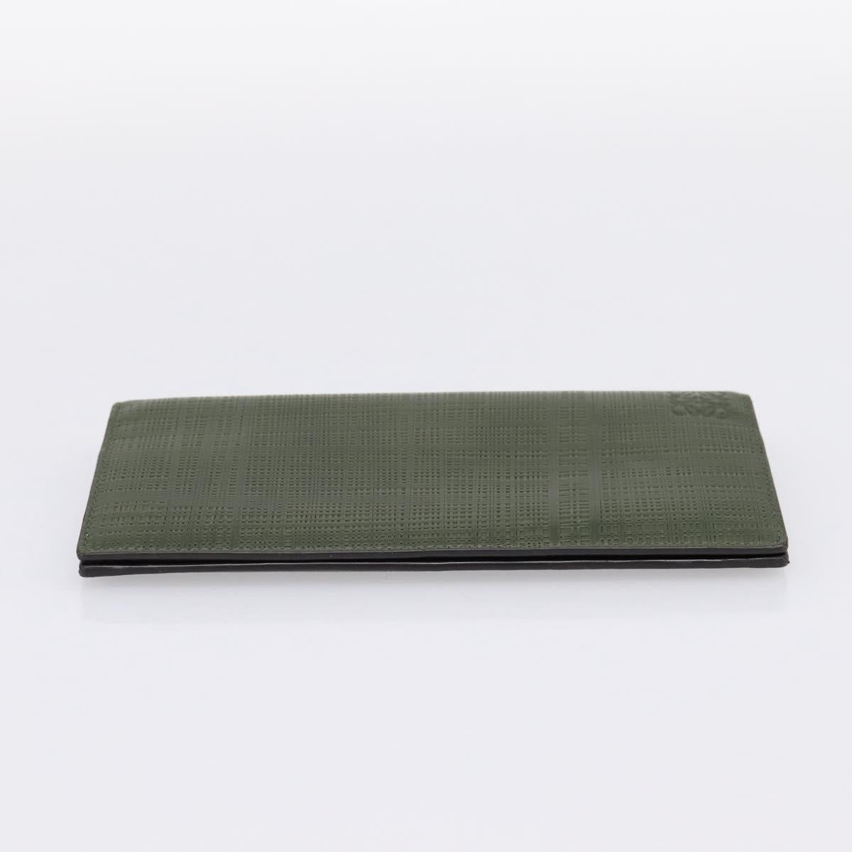 LOEWE Long Wallet Leather Green Silver Auth 198759A - Jerrillo image 6