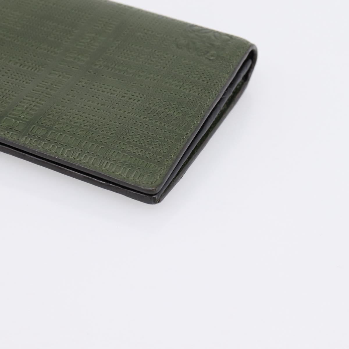 LOEWE Long Wallet Leather Green Silver Auth 198759A - Jerrillo image 7