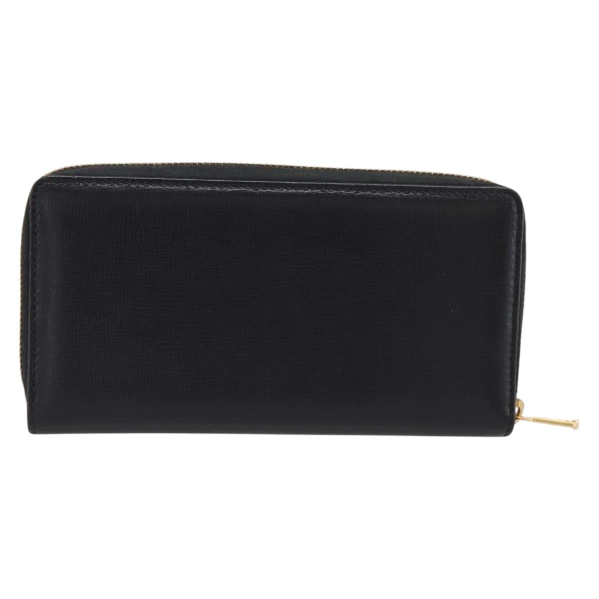 GUCCI Interlocking G Long Wallet Leather Black Gold Auth 198800V - Jerrillo image 3