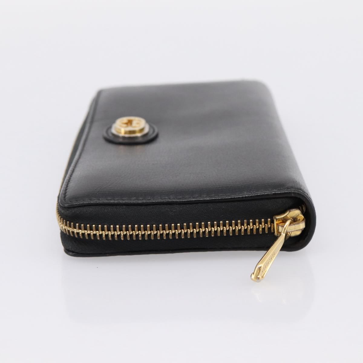 GUCCI Interlocking G Long Wallet Leather Black Gold Auth 198800V - Jerrillo image 4