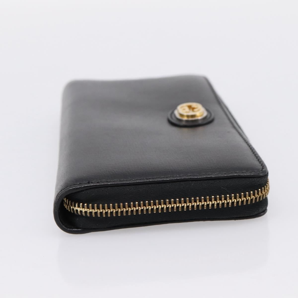 GUCCI Interlocking G Long Wallet Leather Black Gold Auth 198800V - Jerrillo image 5