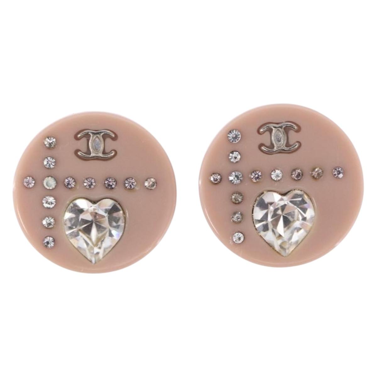 CHANEL Pierce Plastic Pink CC Auth 198812A - Jerrillo image 2