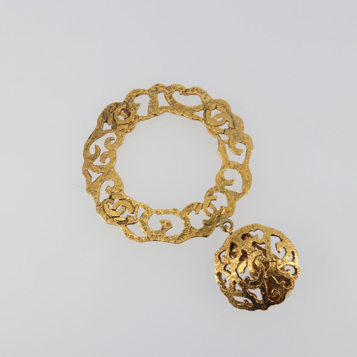 CHANEL Pierce Metal Gold Tone CC Auth 198818V - Jerrillo image 2