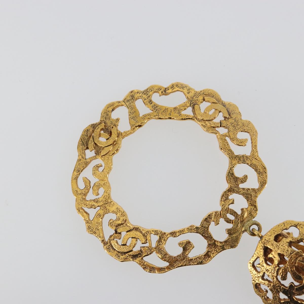 CHANEL Pierce Metal Gold Tone CC Auth 198818V - Jerrillo image 3