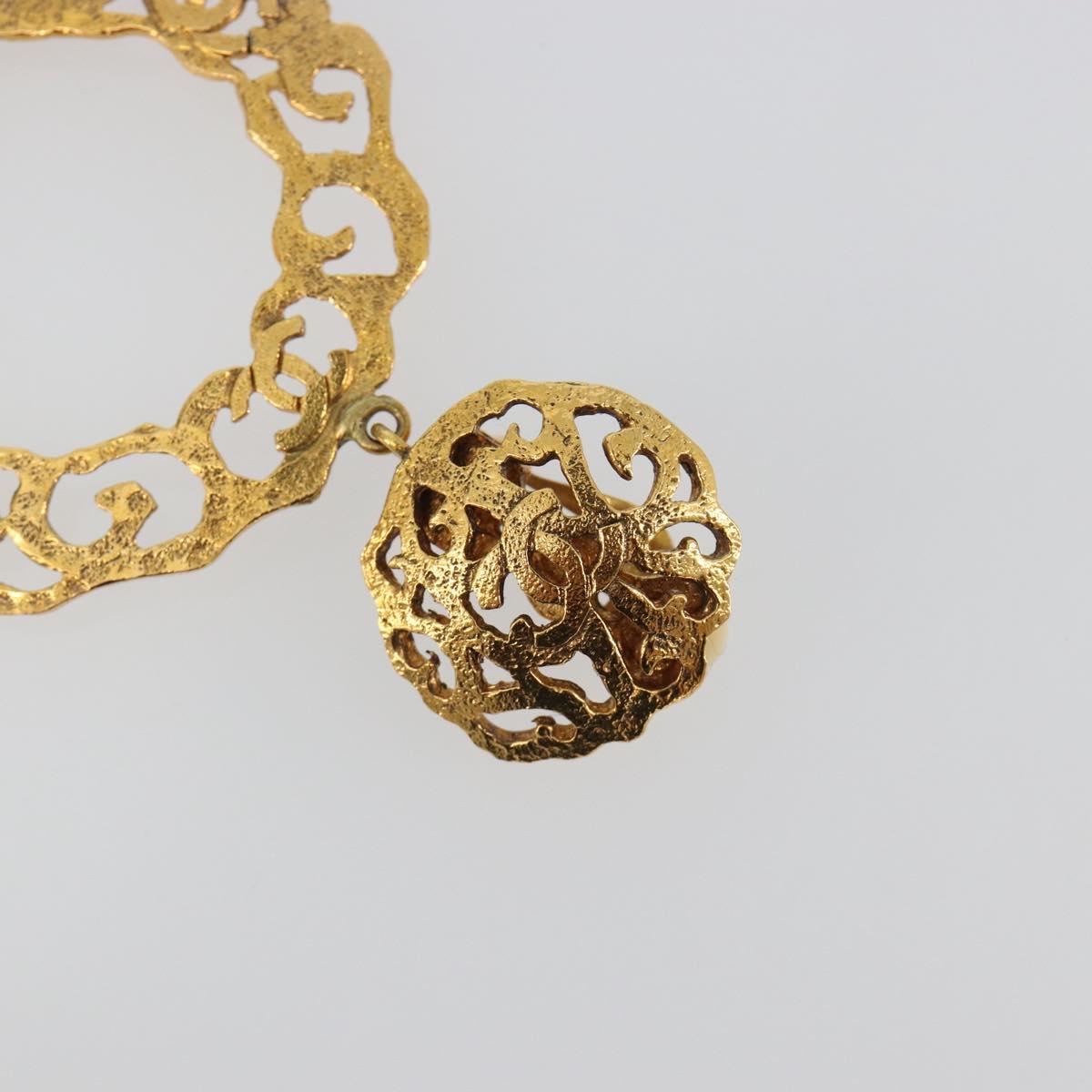 CHANEL Pierce Metal Gold Tone CC Auth 198818V - Jerrillo image 4