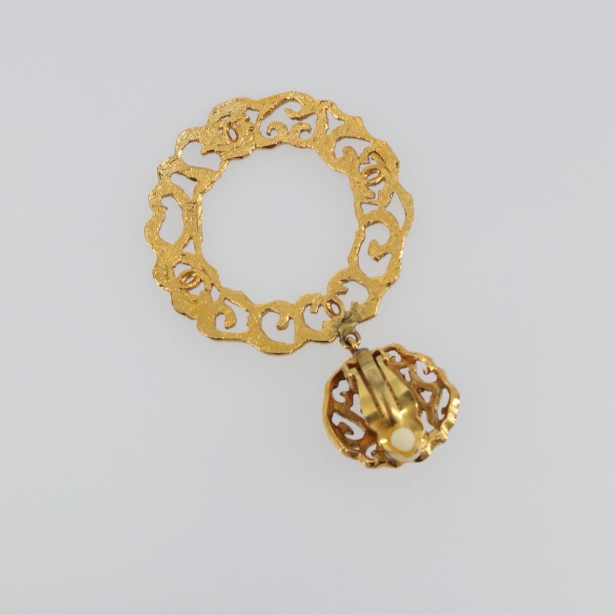 CHANEL Pierce Metal Gold Tone CC Auth 198818V - Jerrillo image 5