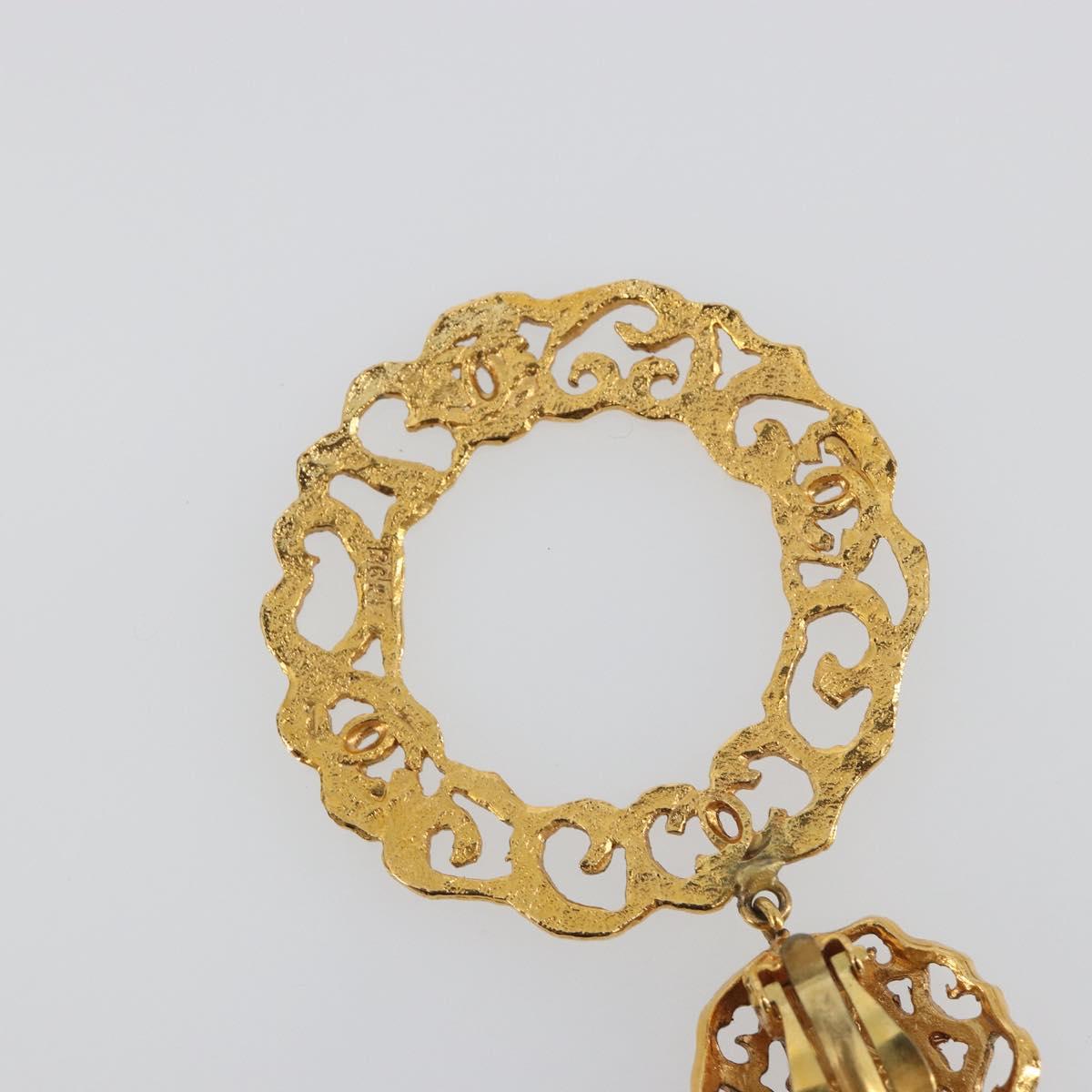 CHANEL Pierce Metal Gold Tone CC Auth 198818V - Jerrillo image 6