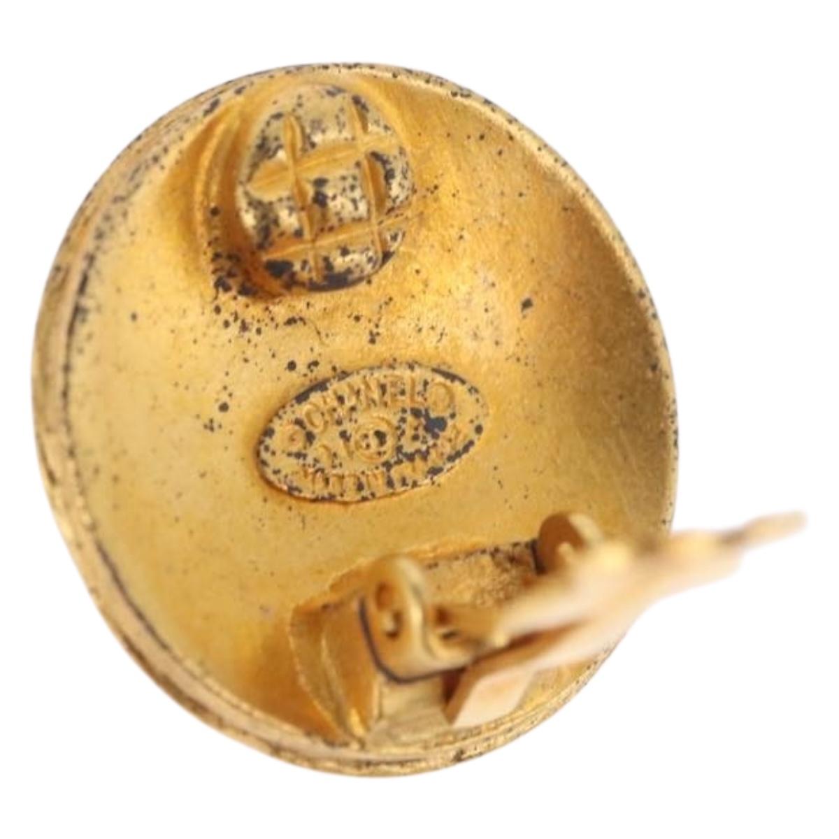 CHANEL Earring Metal Gold Tone CC Auth 198822V - Jerrillo image 4