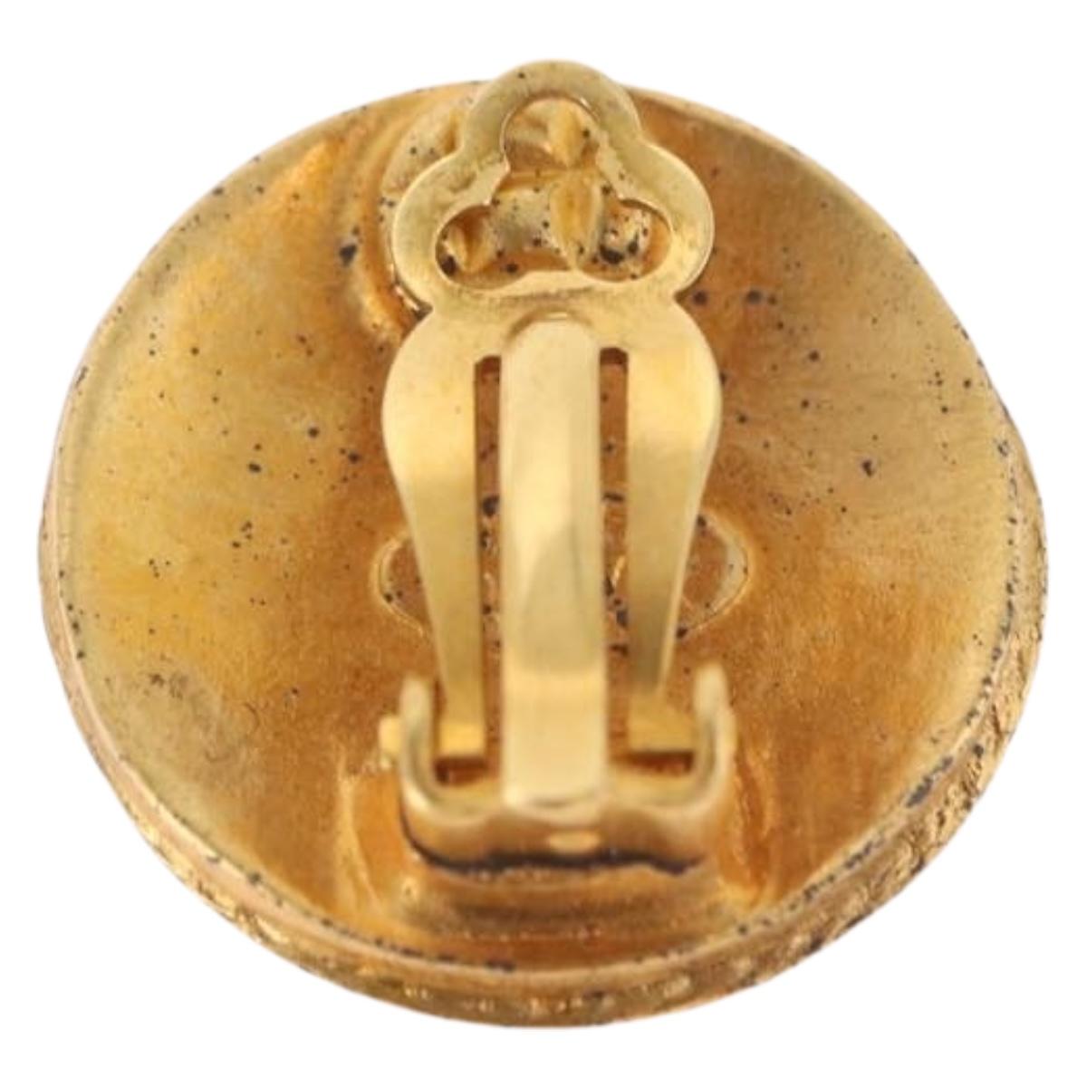 CHANEL Earring Metal Gold Tone CC Auth 198822V - Jerrillo image 8