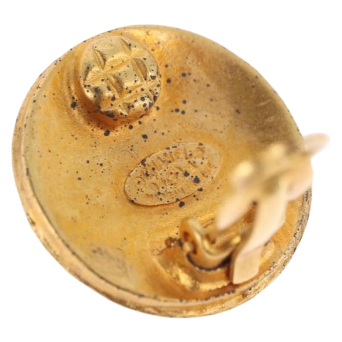 CHANEL Earring Metal Gold Tone CC Auth 198822V - Jerrillo image 9